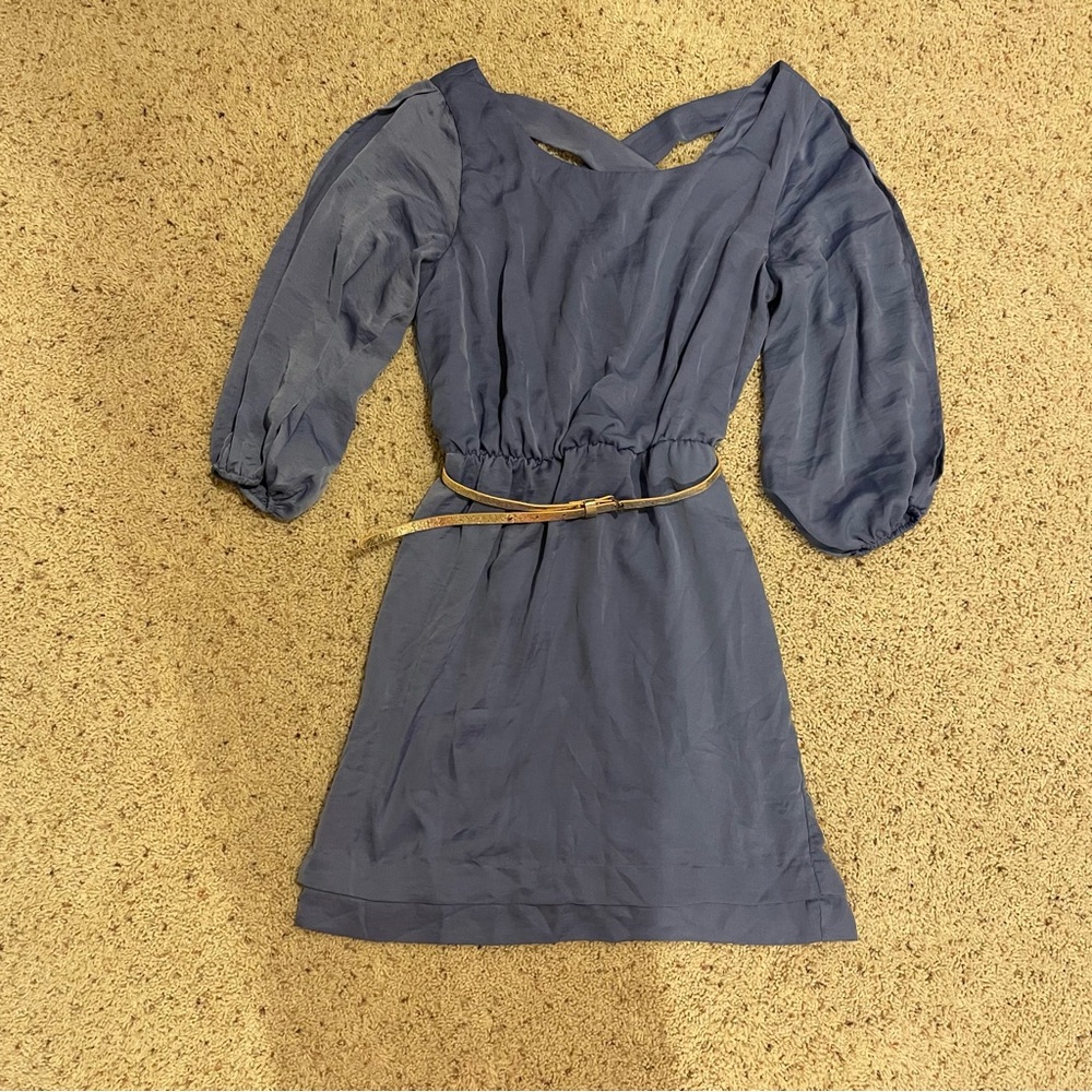 Excellent condition periwinkle blue satin-like dress size 7 juniors